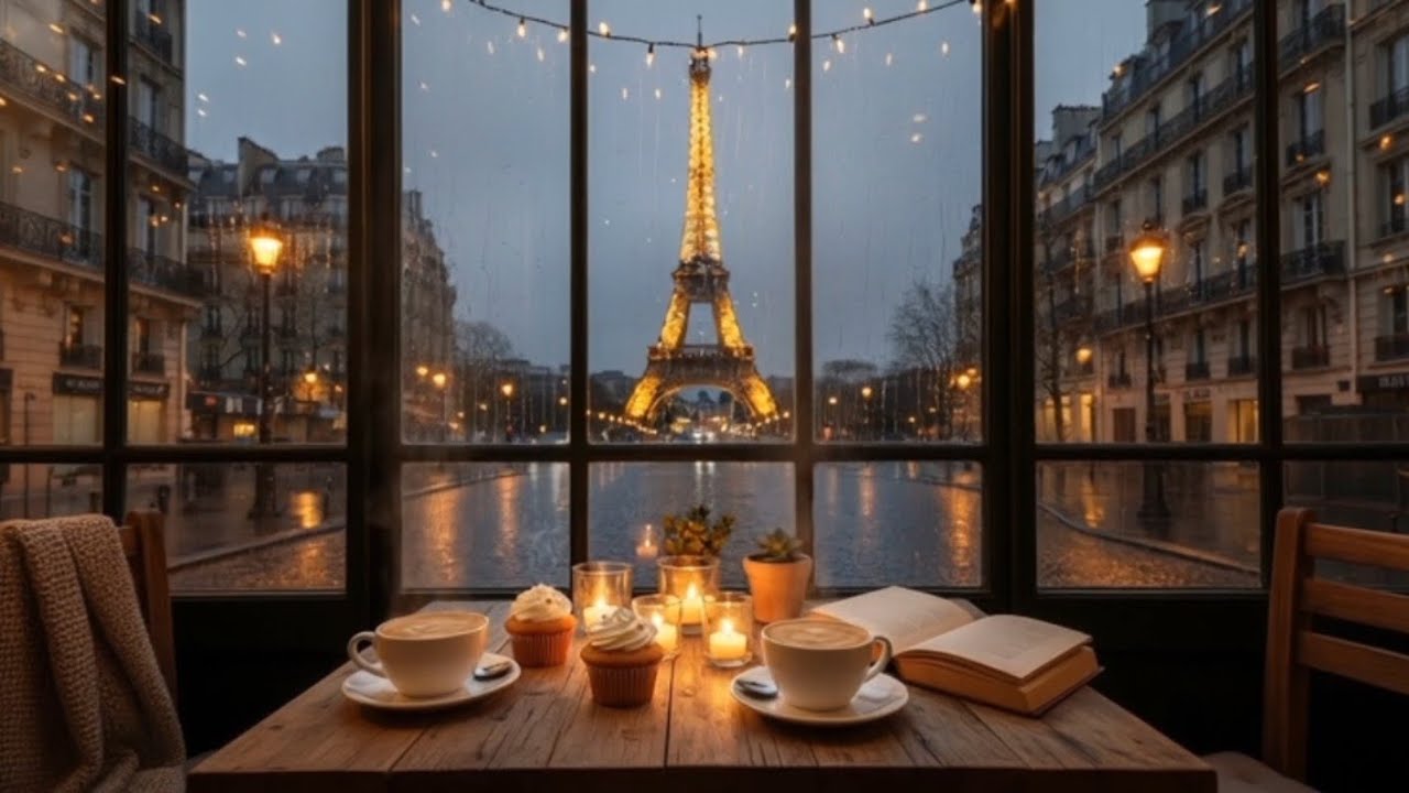 Cozy Autumn Cafe ☕ Smooth Jazz Piano & Warm Fireplace Ambience for Work & Focus