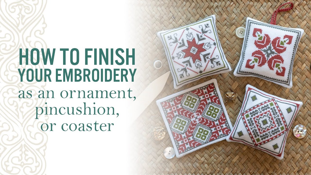How to finish your embroidery as an ornament