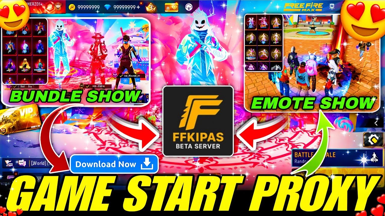 GAME START PROXY &mdash; BUNDLE & EMOTE SHOW FF KIPAS 😱? @KTGamerz01 