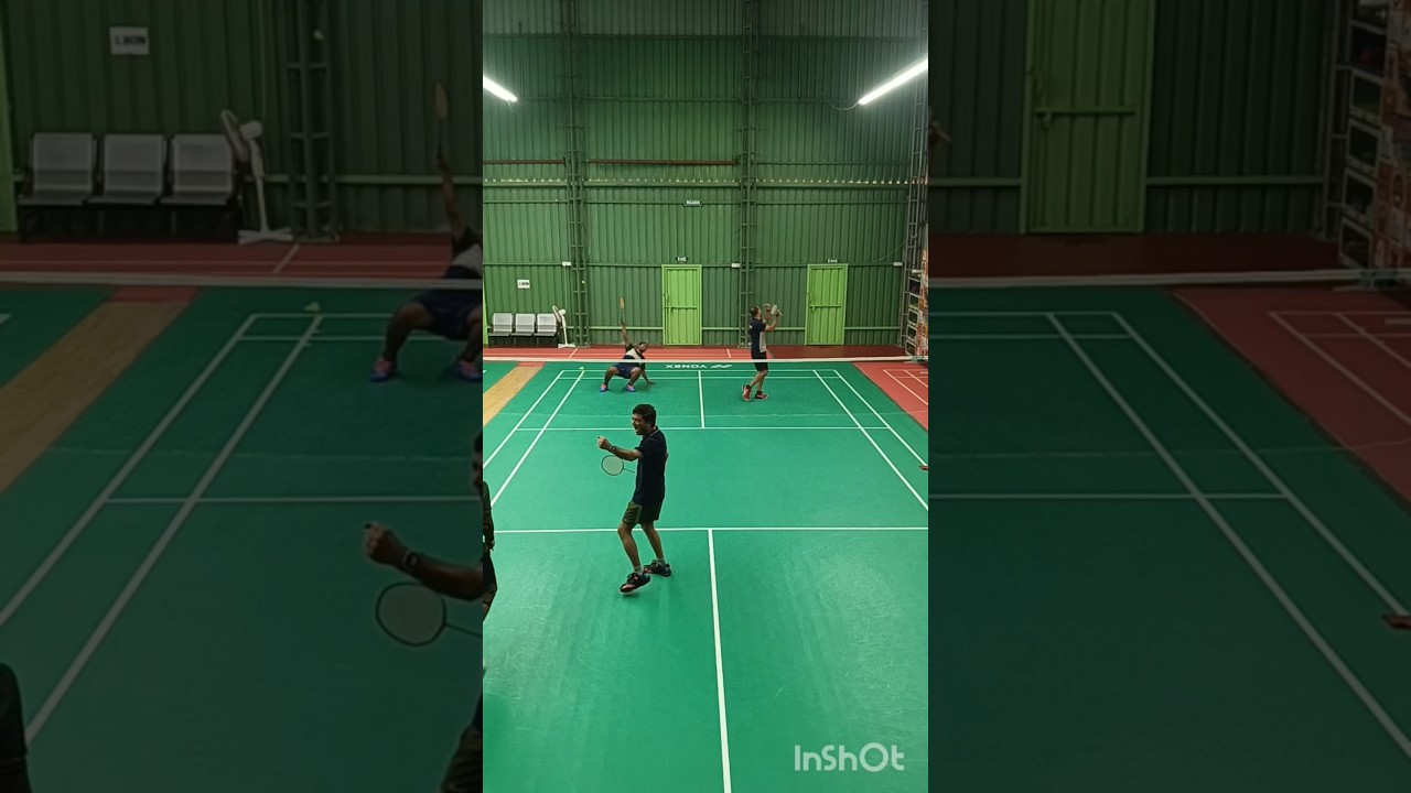 Perfect body smash ends a long firing  rally @ Garuda academy