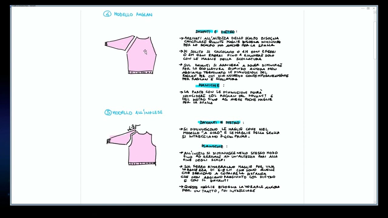 Lezioni di maglia: modelli di scalfi e maniche