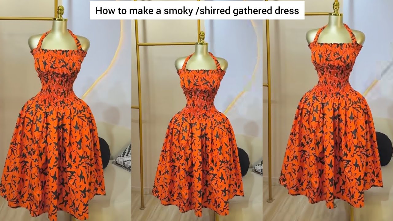 DIY : HOW TO MAKE  A SIMPLE SMOCKY GATHERS GOWN #viral  #how