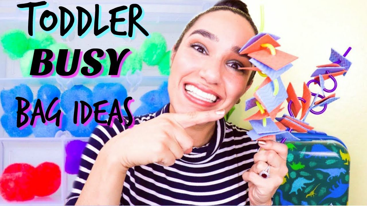 TRAVELING WITH TODDLERS BUSY BAGS IDEAS. Montessori & Dollar Store  (AFFORDABLE, EASY AND FUN)