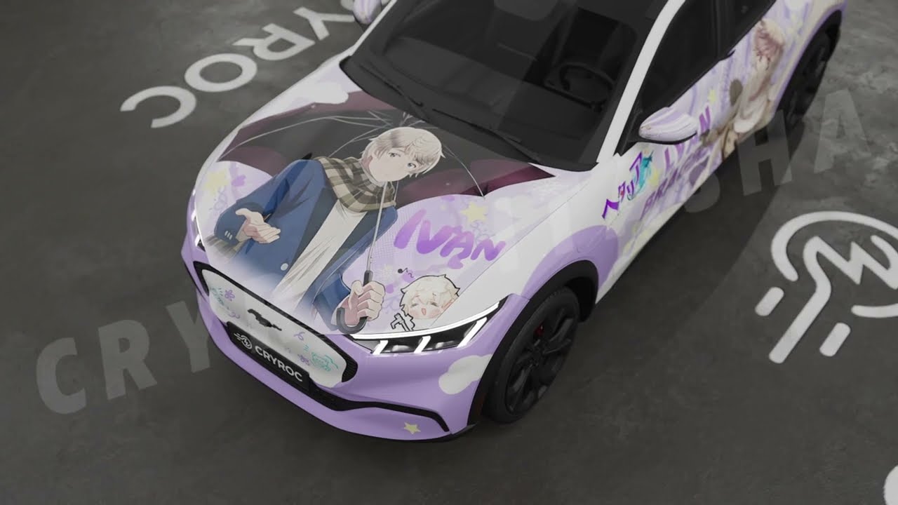 Ford Mustang X Hetalia Russia(Ivan Braginsky) itasha Desgin