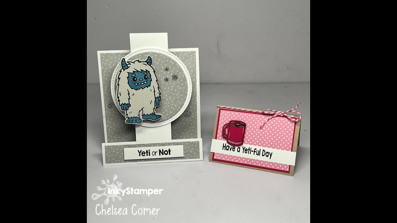 Inky Stamper Teaches Yeti Pop-Up Easel Card Class