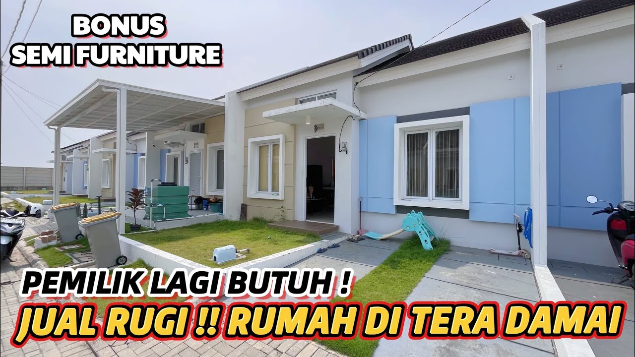 DIJUAL MURAH RUMAH TIPE 35/70 || 100 JUTA || PERUM TERA DAMAI || BONUS SEMI FURNITURE 