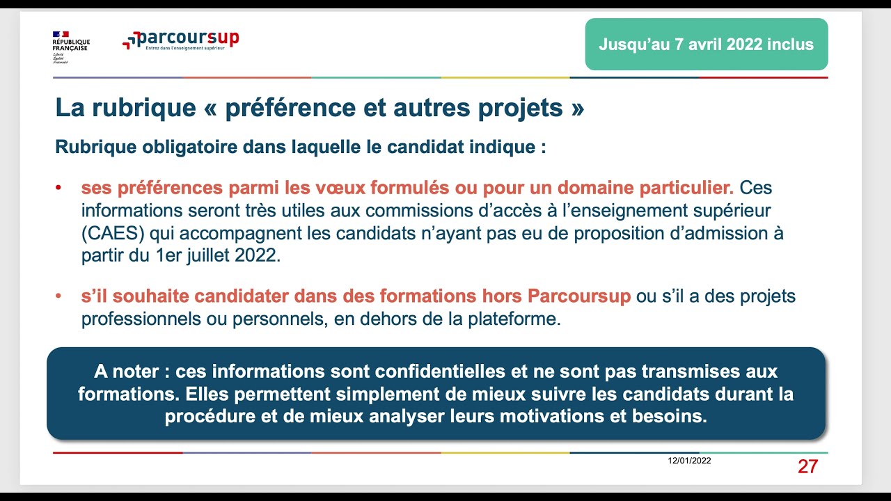 Parcoursup - Etape 3 - constituer son dossier