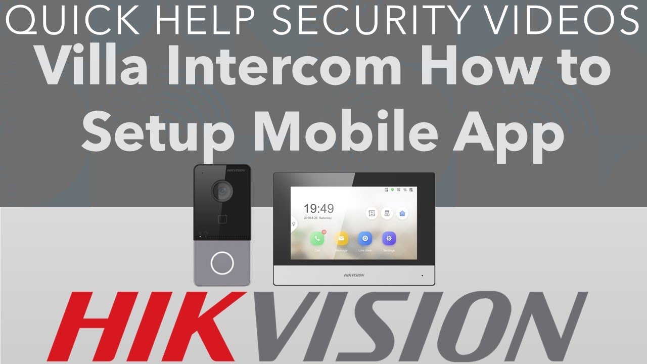 Hikvision IP Intercom Hik-Connect App Setup DS-KH6320-WTE1