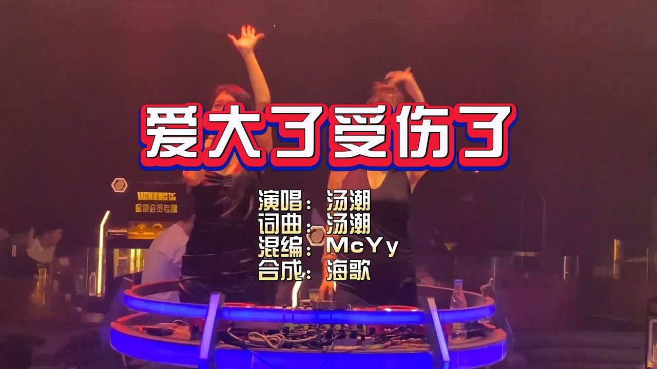 汤潮《爱大了受伤了》McYy Electro Rmx KTV 导唱字幕 （备有伴奏视频）