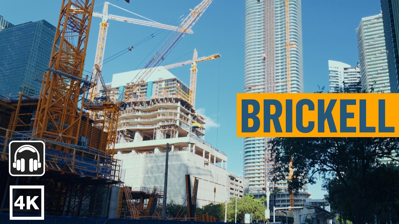 Spacer po Brickell w Miami: Odkrywanie nowych drapaczy chmur i odgłosy miasta [4K ASMR]