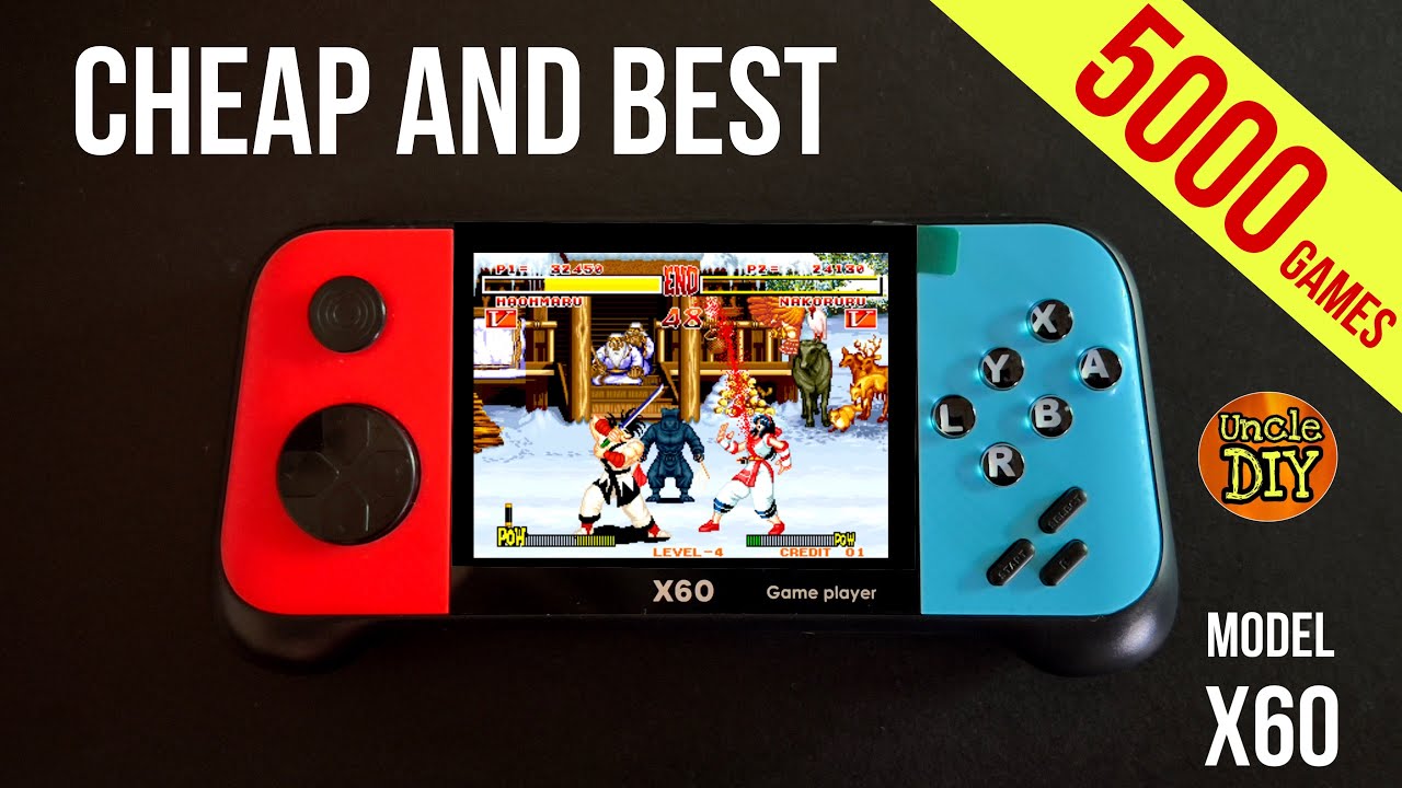 X60 game console best budgeted games retro handheld 64 bits复古游戏机掌机街机格斗