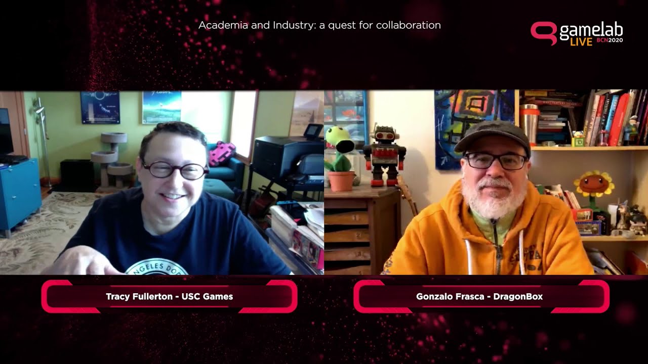 #GAMELAB20: Academia and Industry: a quest for collaboration (Tracy Fullerton & Gonzalo Frasca)