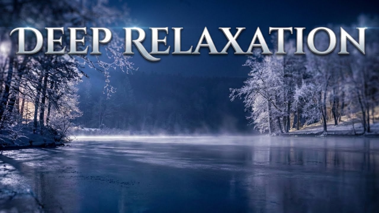 Relaxing Piano Music for Calm & Relaxation | Winter Night Lake