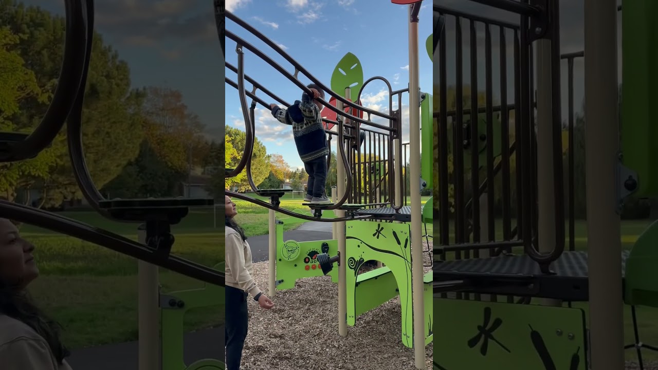 28 month old #toddler taking on the playground  #activities #baby