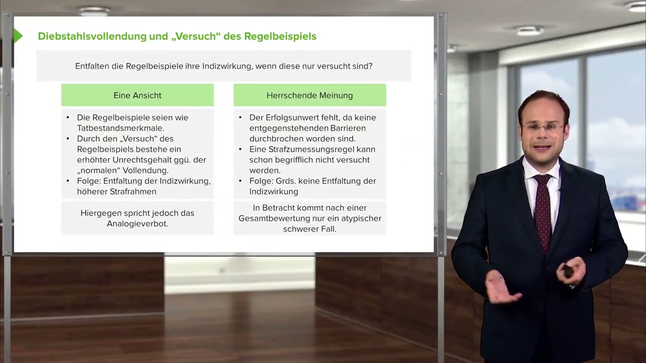 Strafrecht I Versuchsstrafbarkeit bei besonders schweren Fällen des Diebstahls I RA S. Koslowski