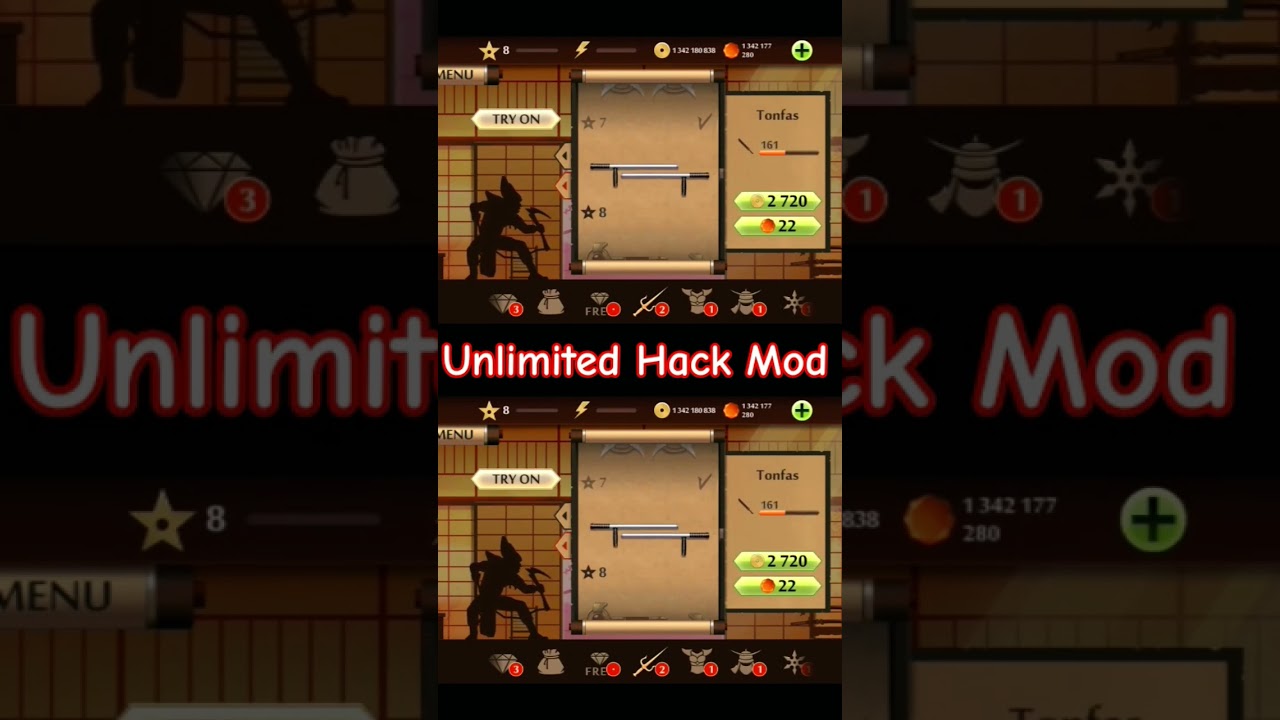 Unlimited coins💰& gems💎Hack mod #shadowfight2 #shorts #shadow #short