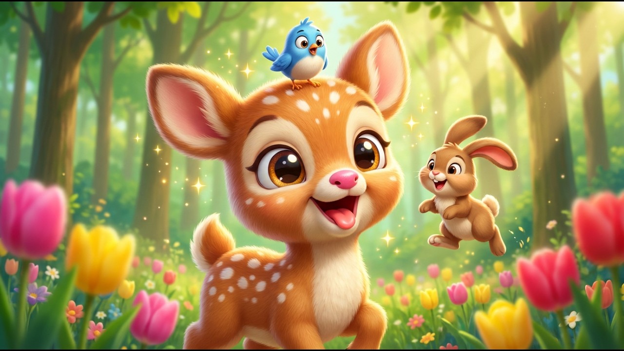 Klein Hertje in het Bos 🦌 | Vrolijk Kinderliedje om Mee te Zingen & Dansen
