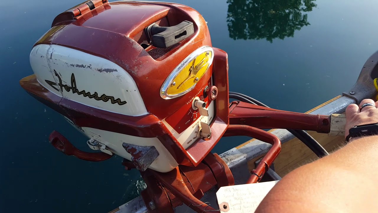 1958 Johnson CD-15 5.5hp Outboard Motor Pond Run