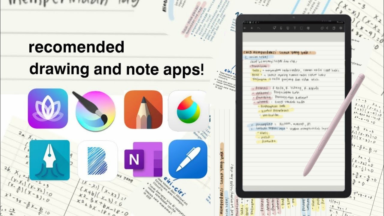 recomended drawing and note taking apps on google play store.