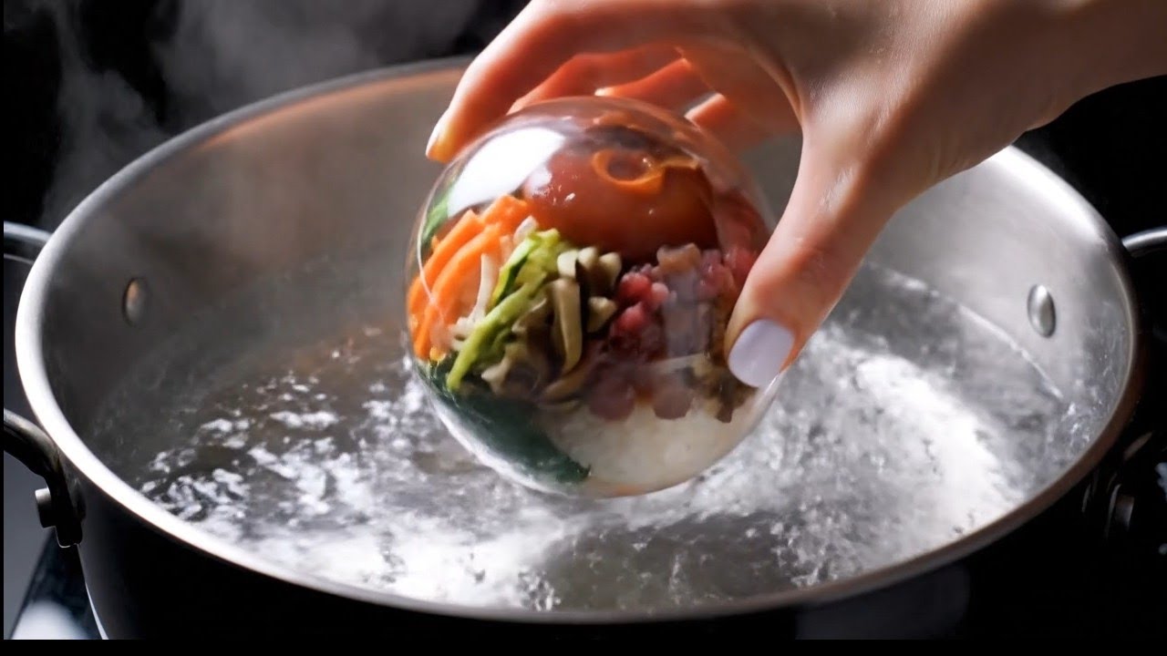 ASMR Food Magic 🍲 Glass Spheres Transform Into Amazing Dishes!