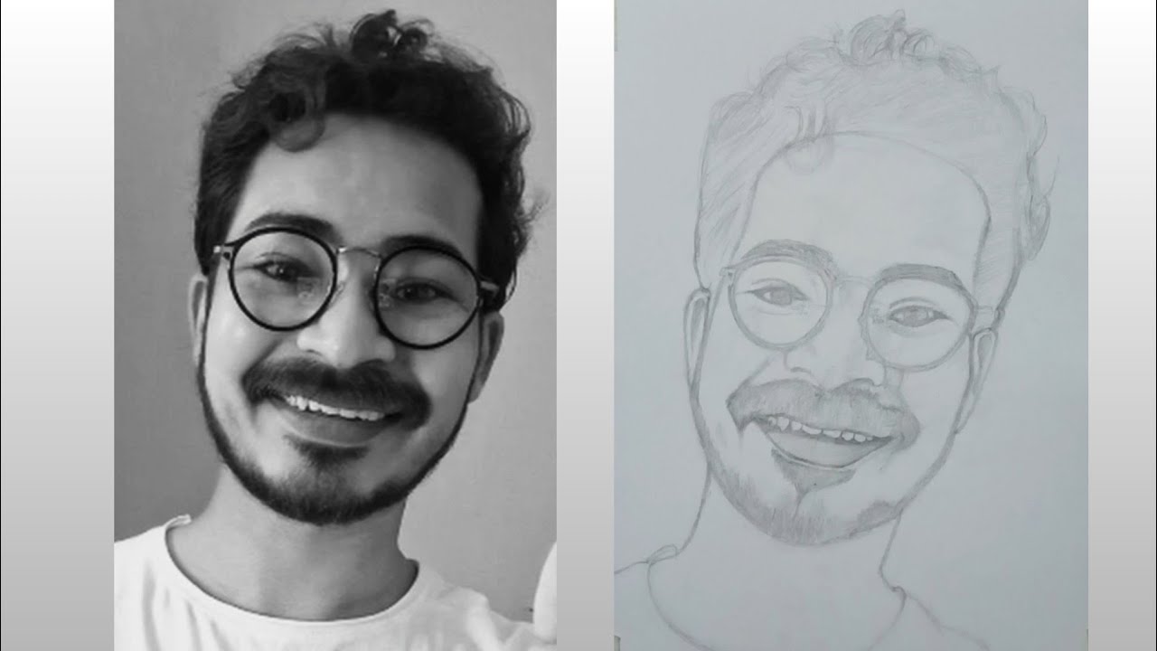 Artist amanjya portrait  outline with Loomis method