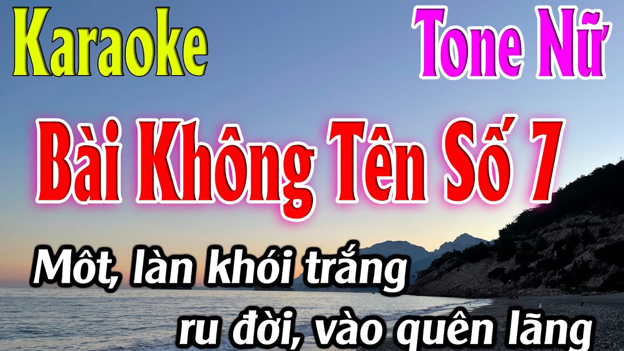 Bài không Tên Số 7 Karaoke Tone Nữ ( C#m ) Beat Mới | Karaoke Lâm Organ