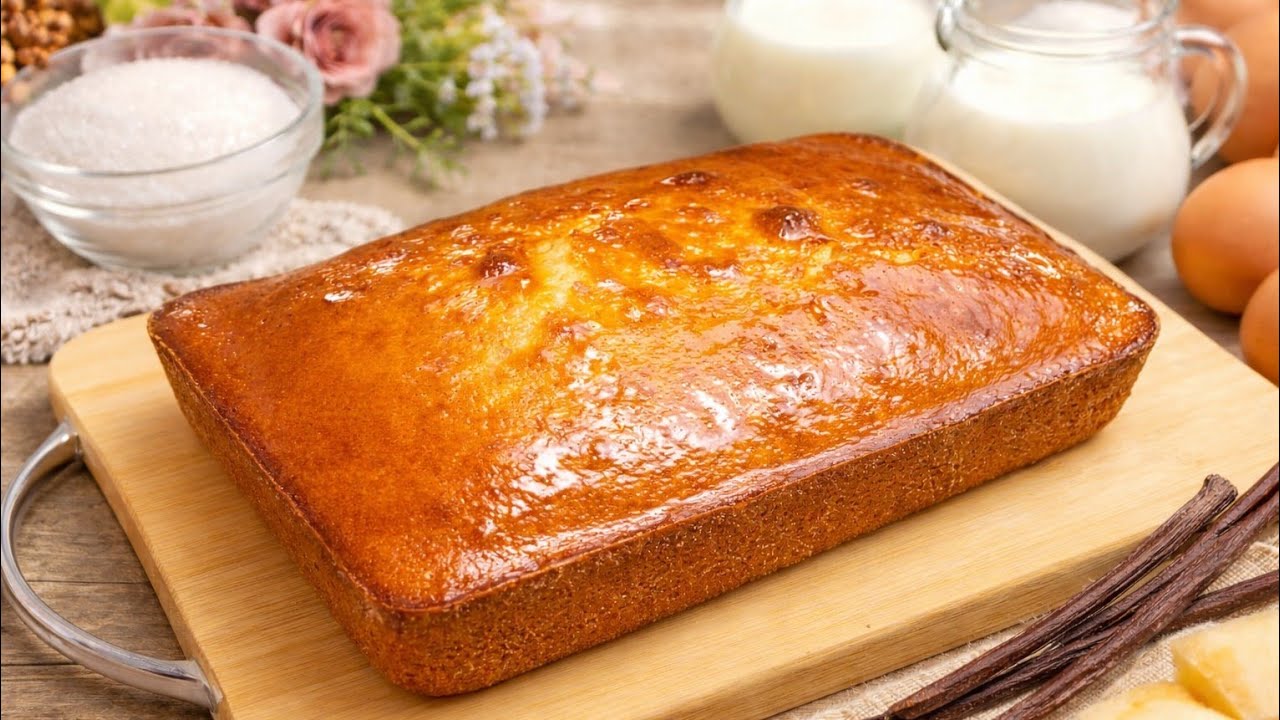 🌈 PASTEL de LECHE CALIENTE❗️Hot Milk Cake – Soft and Easy / Nina Recetas 