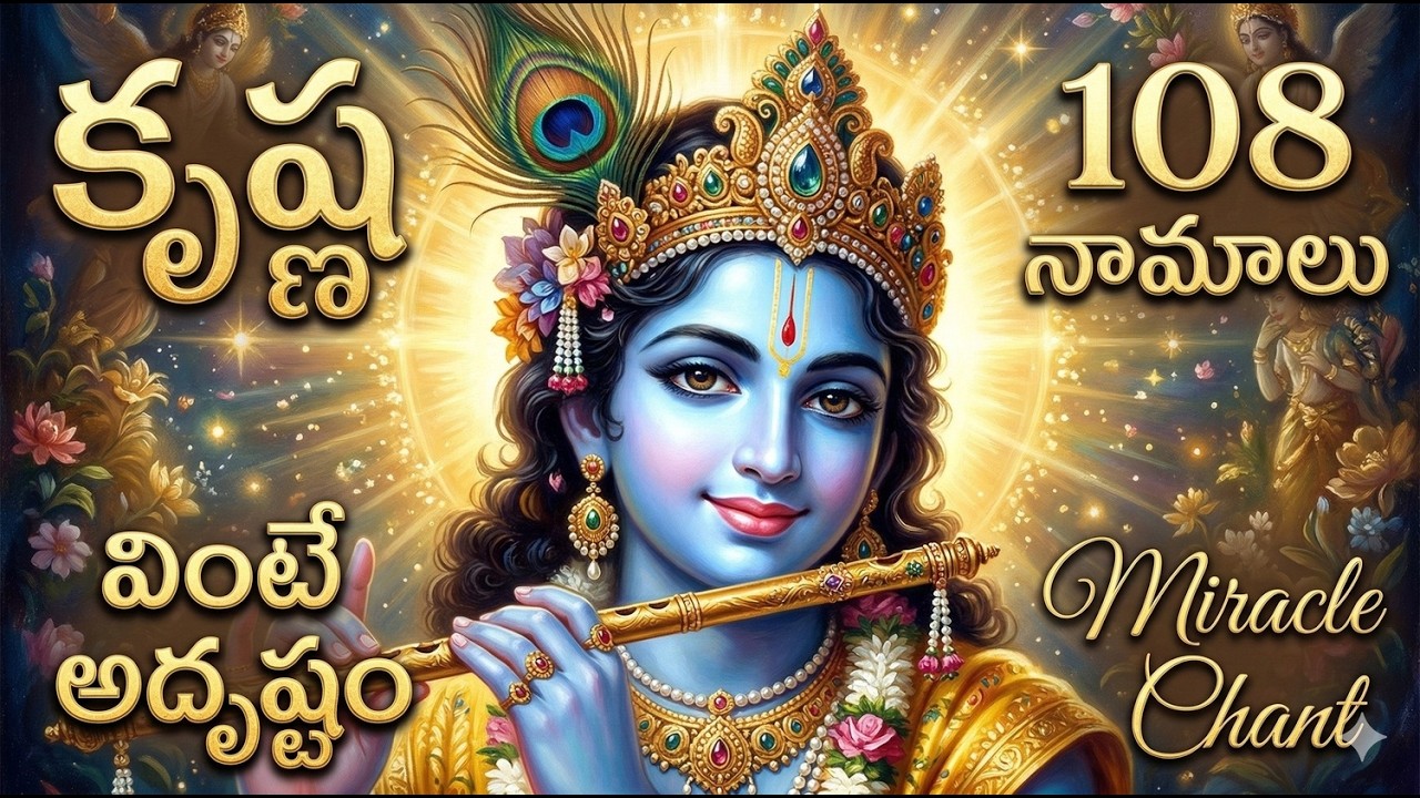 శ్రీ కృష్ణ 108 నామాలు | Sri Krishna Ashtottara Shatanamavali | Powerful Krishna Chant