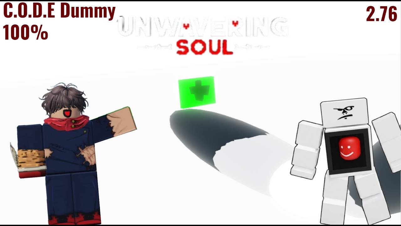 Defeating C.O.D.E Dummy 100% in unwavering soul