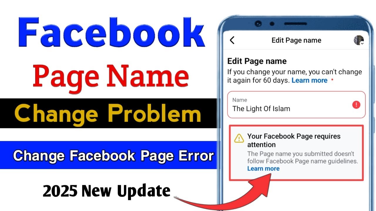 Your Facebook Page Requires Attention||Facebook Page Ka Name Kaise Change Kare