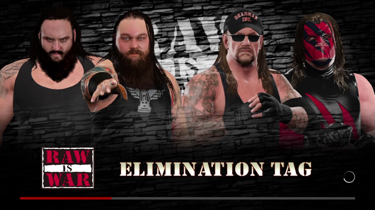 WWE 2K17 Undertaker '00,Kane '98 VS Bray Wyatt,Braun Strowman Elimination Tag Match