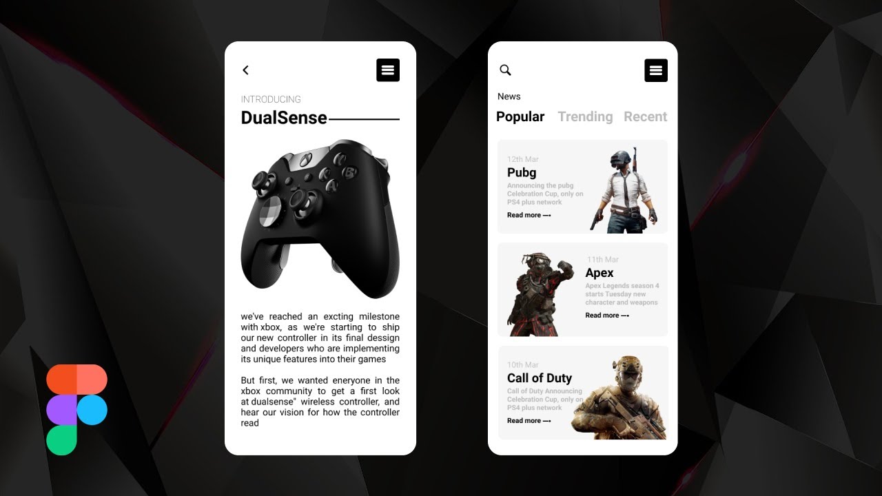 Figma Game App Design - Speed Art