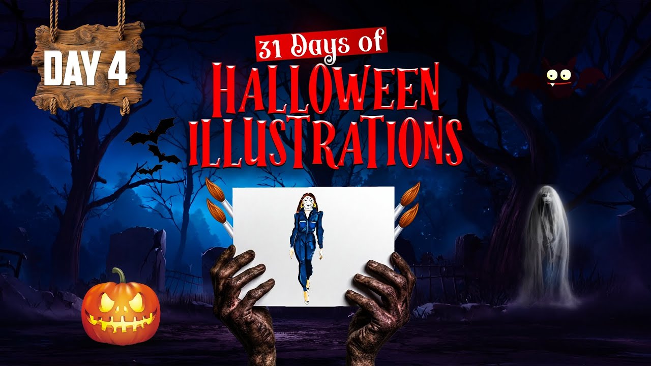 Halloween H2- OHHHHHH!!!! MICHAELA Myers??? 31 Days of Halloween Illustrations Day FOUR