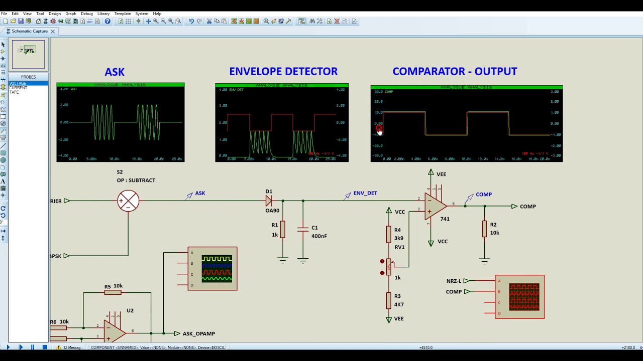 Proteus BPSK primitive modulator tutorial