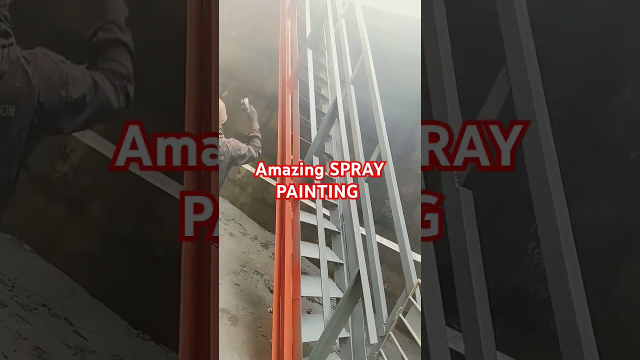 AMAZING SPRAY PAINTING BY AIRLESS #blasting #SHORTS #PAINTING #PLANTJOB #NEWJOB #CRANE