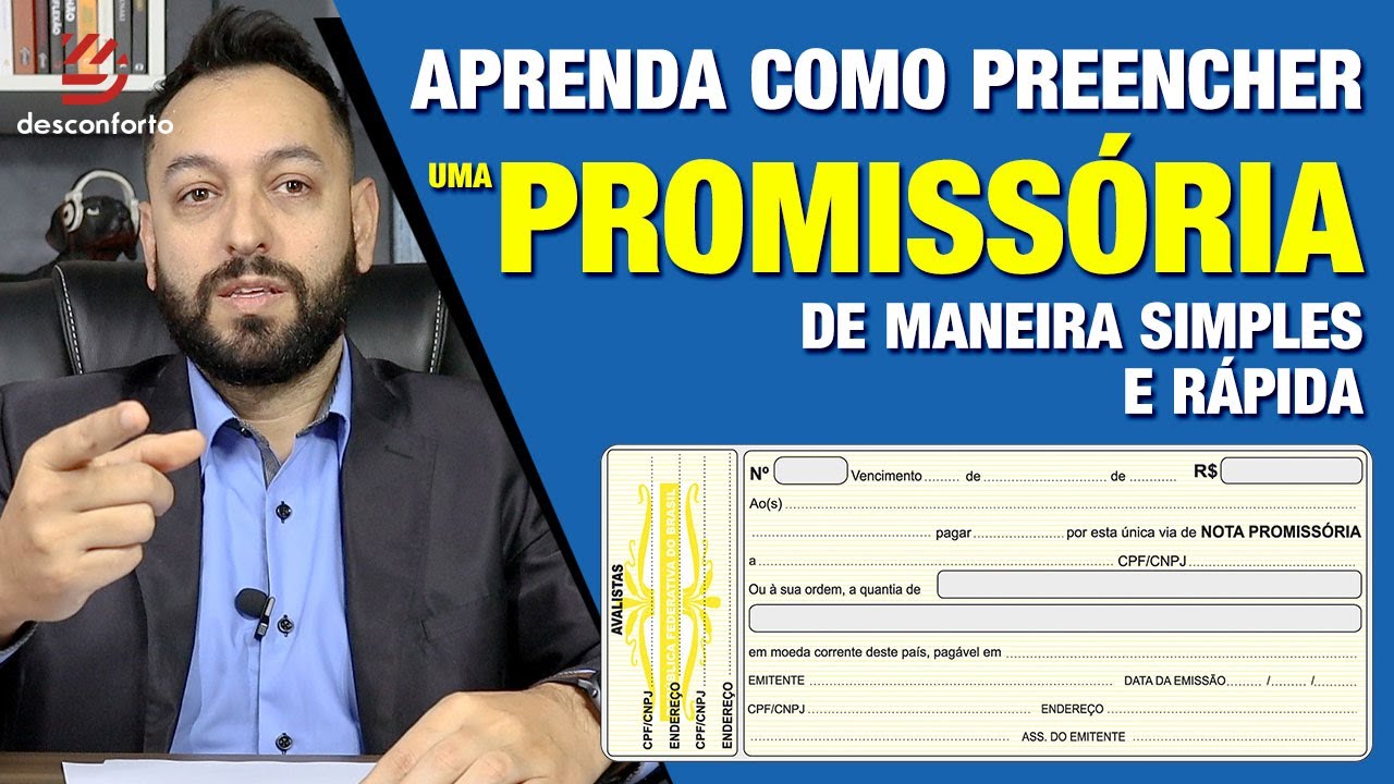 Como Preencher NOTA PROMISS&Oacute;RIA SEM ERRAR! | modelo de nota promiss&oacute;ria preenchida e completa