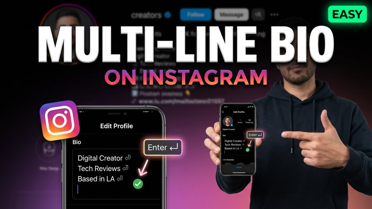 How to Make Your Instagram Bio Multiple Lines!