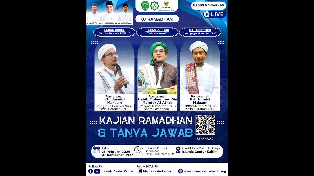 Habib Muhammad Bin Muhdor Al Atthos '' Sahur & Imsak ''   -  25 Februari 2026