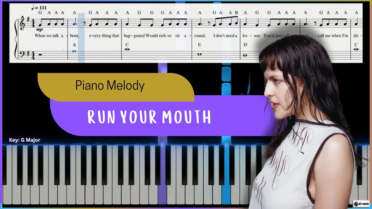 The Marias - Run Your Mouth Piano Cover | Easy Piano Melody Tutorials for Beginners with Sheet Music