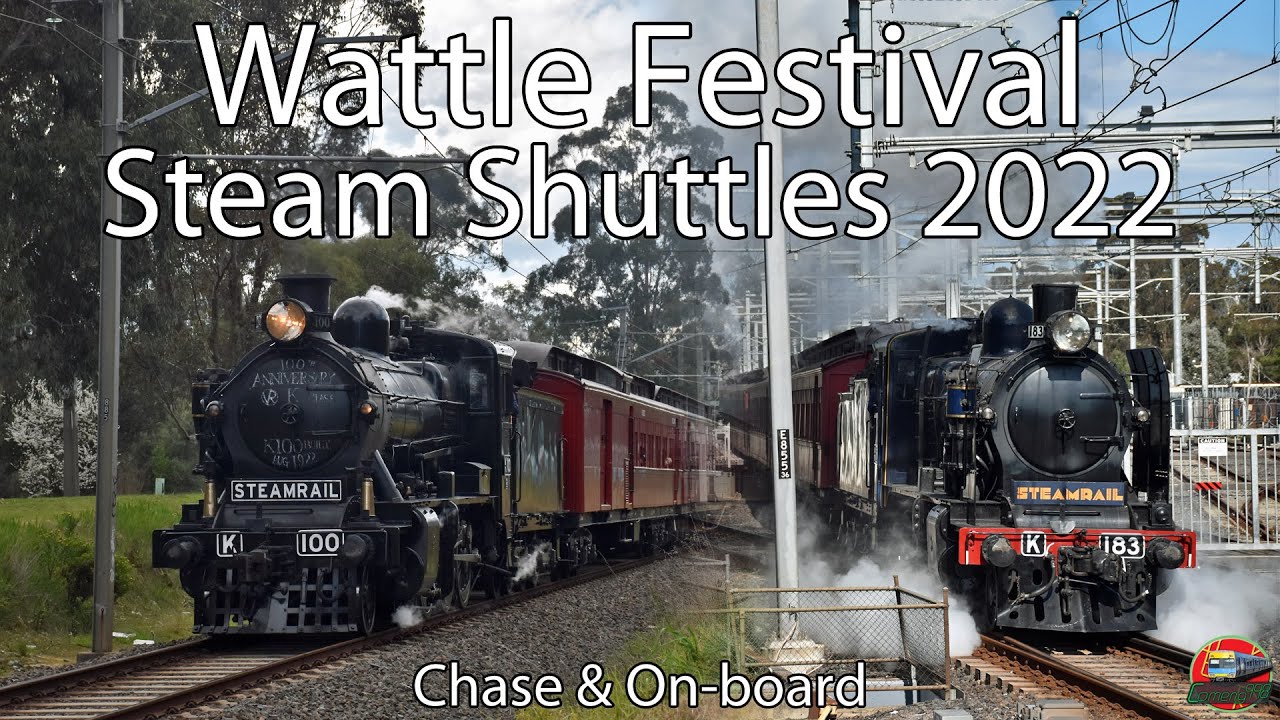 Black & Blue Ks to Hurstbridge | Steamrail - Hurstbridge Wattle Festival Shuttles 2022 | K100 & K183