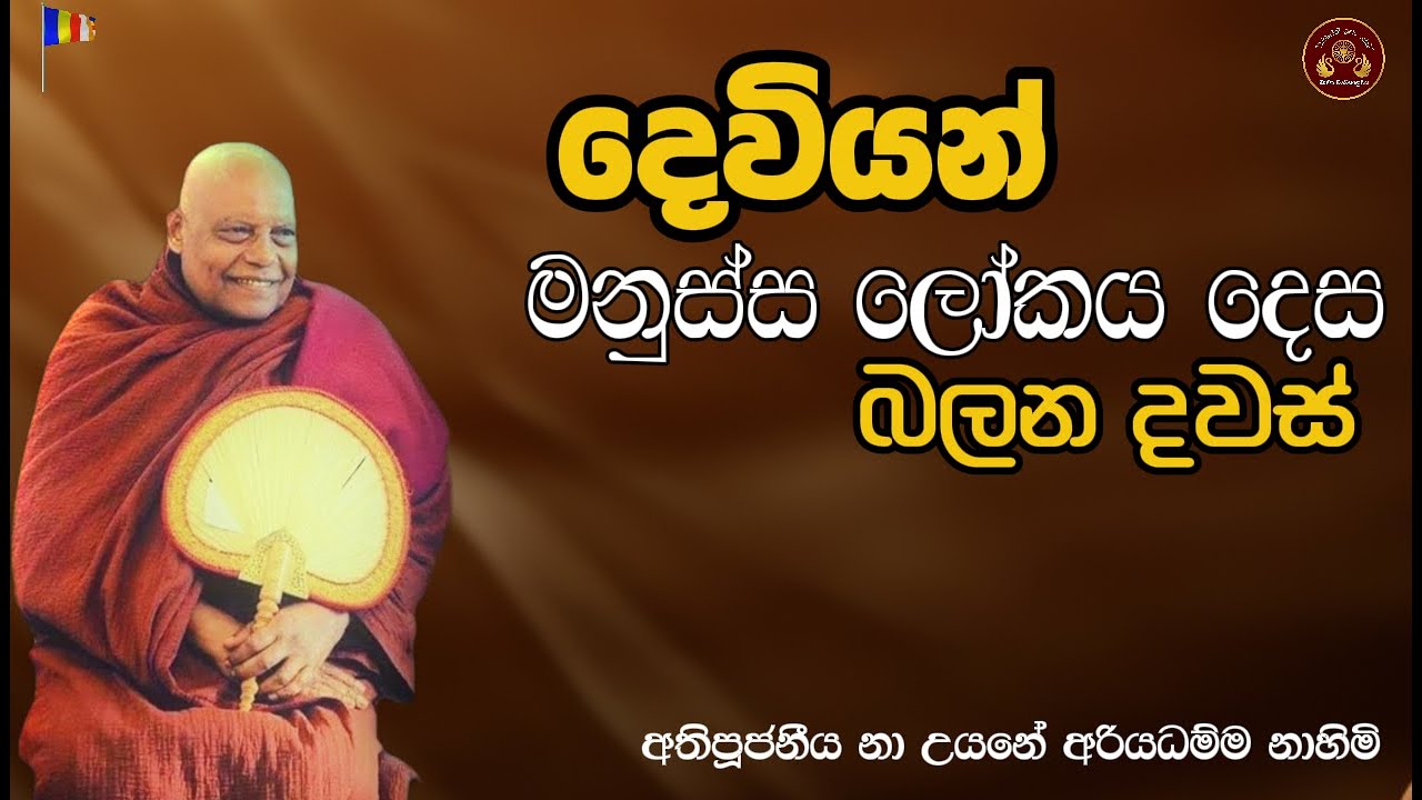 දෙවියන් මනුස්ස ලෝකය දෙස බලන දවස් #nauyane_ariyadhamma_thero #chiththavivekashramaya