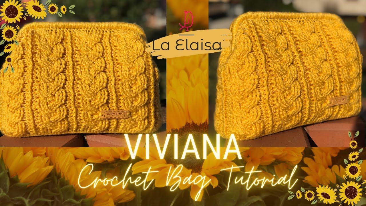 🌻Crochet Bag Viviana: borsa invernale a trecce con chiusura a molla