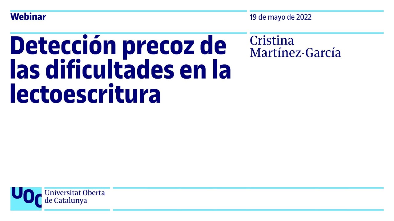 Detección precoz de las dificultades en la lectoescritura