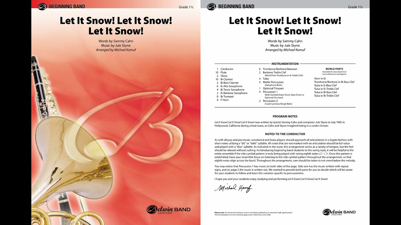Let It Snow! Let It Snow! Let It Snow!, arr. Michael Kamuf – Score & Sound