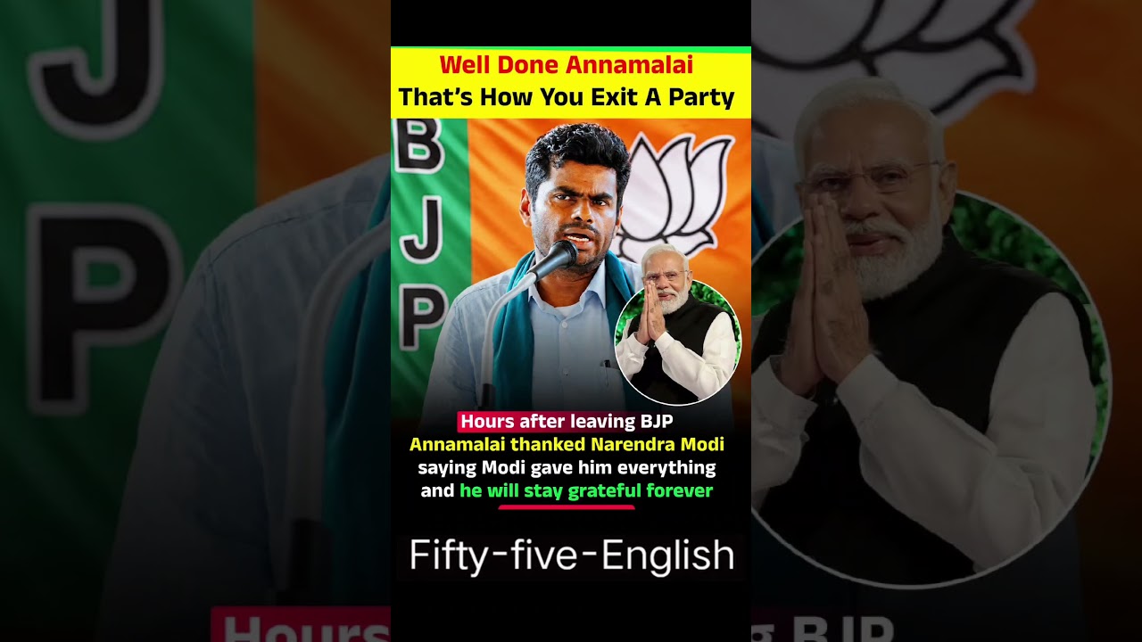 #Well Done Annamalai That's How You Exit A Party #news #viral