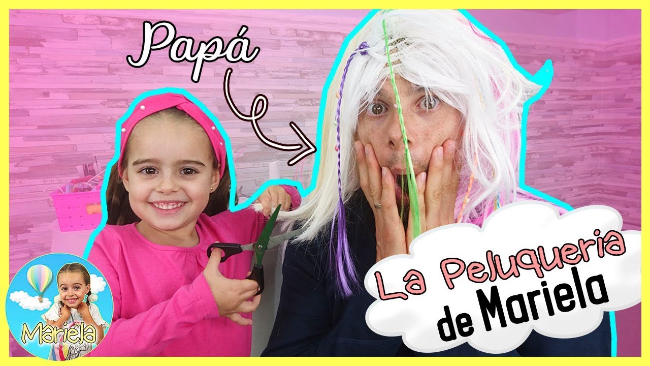 ¡ABRO una PELUQUERIA en mi CASITA de JUGUETE! 🏠 INVENTO una MÁQUINA CRECEPELO para PAPÁ 👧