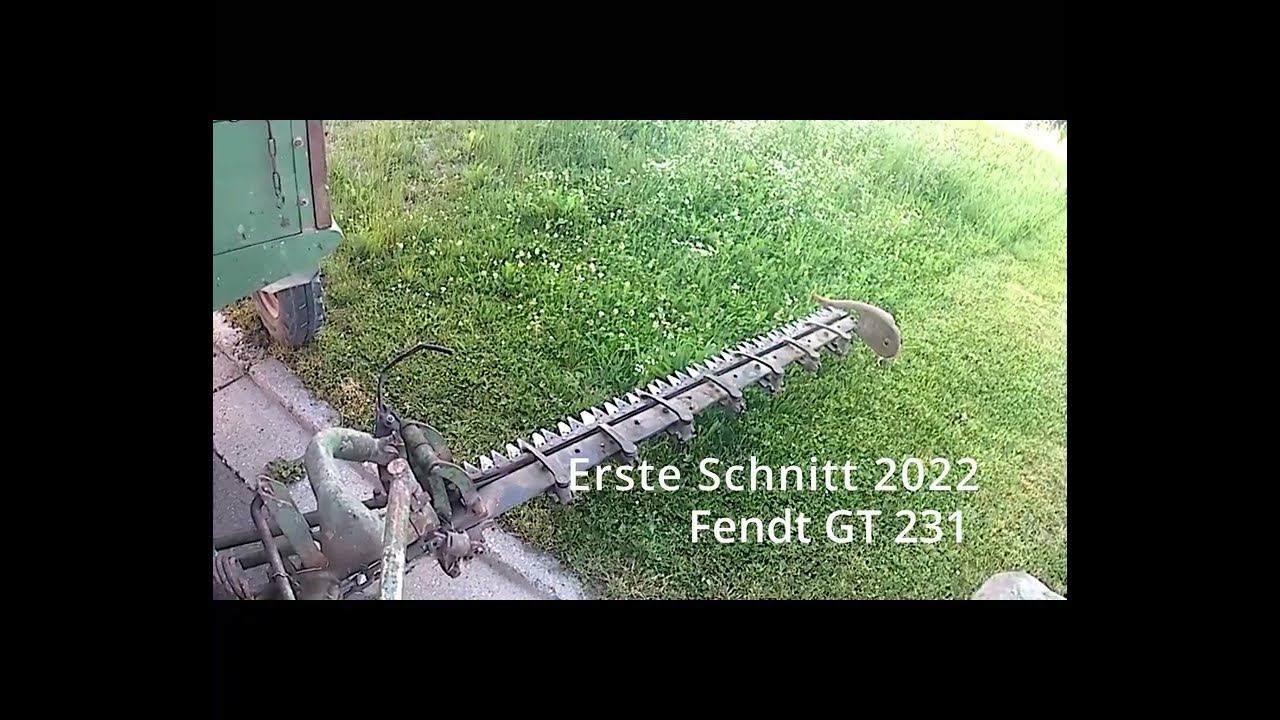 Erster Schnitt 2022 mit Fendt Gt 231 Grasernte