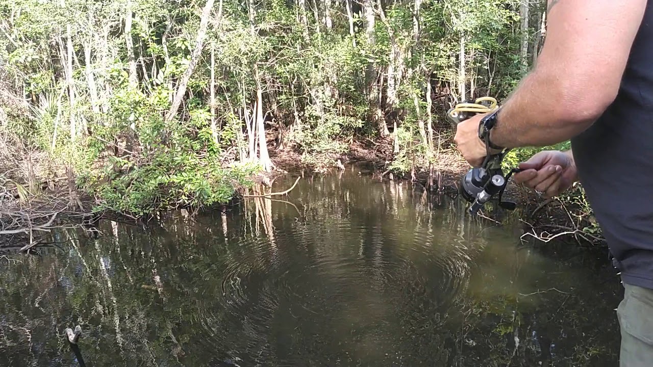 Sling bow fishing with the hammer