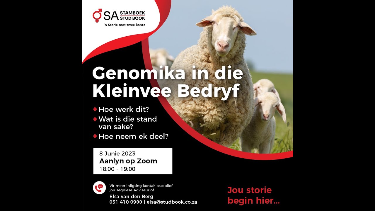 SA Stamboek Kleinvee Genomiese aanbieding Junie 2023