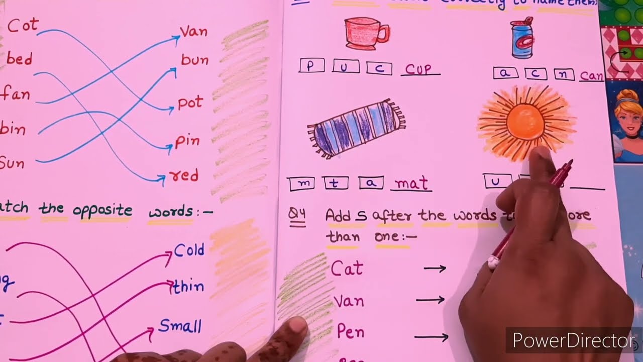 UKG English New Worksheet//Senior KG English Daily Practice Sheet// Part 2 @kidslearningfun2013